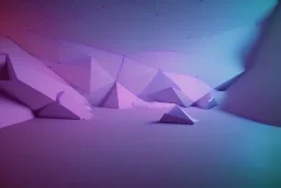 geometric installation abstract rgb 3D landscape