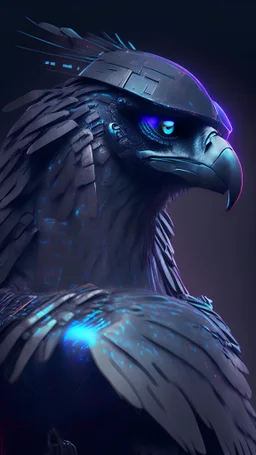 profile picture of a cyberfalcon with imposing looking