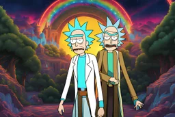 Rick in 8k realistic cgi drawing style, Rick and morty world, close picture, neon, intricate details, highly detailed, high details, detailed portrait, masterpiece,ultra detailed, ultra quality