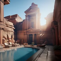 Petra + Ürdün, photo realistic, ultra realistic, unreal engine