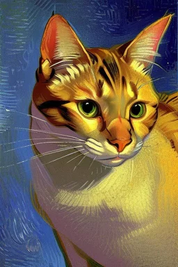 Retrato de un gato por Van Gogh