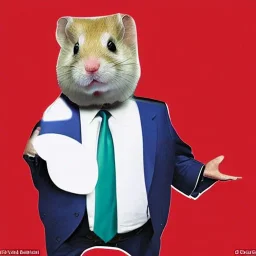 Trump dressed as hamster