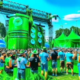 green energy in a music festival