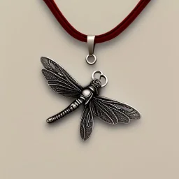 necklace with a simple, elegant design featuring a single, shimmering polyester in dragonfly pendant