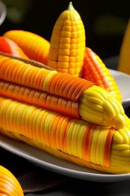 Candy corn on the cob