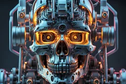 Cyber Machine with skull in 8k realistic cgi drawing style, close picture, neon, intricate details, highly detailed, high details, detailed portrait, masterpiece,ultra detailed, ultra quality