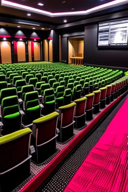 Movie theater with chairs