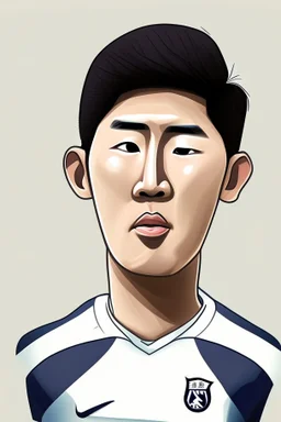 Son Heung-min Footballer cartoon 2d