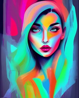 Woman art design colors