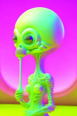 Popsicle alien , 3d 4k octane render, lifelike, photorealistic, artstation, illustration, smooth, sharp focus, ornate, intricate, complex, highly detailed, digital painting, smooth, art by tom bagshaw, akihiko yosh