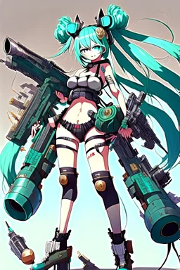 hatsune leeku with more big weapons