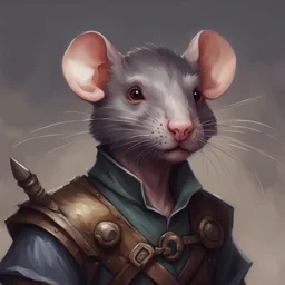 dnd, portrait of rat-human