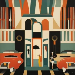 retro minimal, trendy art, art style by Eckhart Tolle and Fabio Hurtado