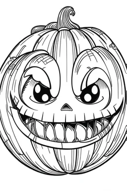 Jack o lantern. Outline, sketch style, only use outline, mandala style, clean line art, white background, no shadows, no clear wall, coloring page. mad face.