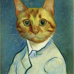 Portrait of a cat by Van Gogh