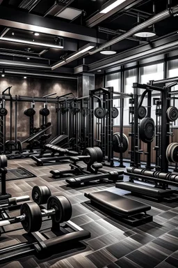 luxury gym weight training