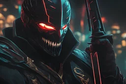 Pyke venom in 8k solo leveling shadow artstyle, pirate them, mask, close picture, sea, neon lights, intricate details, highly detailed, high details, detailed portrait, masterpiece,ultra detailed, ultra quality