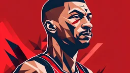 Vector. Illustration. damian lillard. Minimal. 2D animated. Digital painting, Ol. high resolution. explained. scorer.