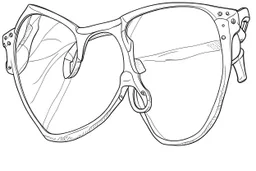 Glasses coloring page