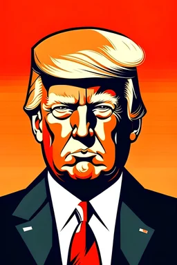 vector illustration of trump