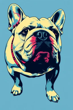 bulldog in the style of warhol