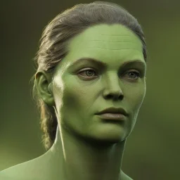 analog style, Celtic goddes, portrait, simmetric eyes, ambient, hulk wearing outfit, ultra realistic photo