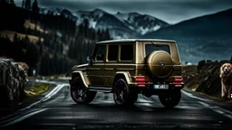 Lamborghini G-Class, desktop wallpaper, 4K, Cinematic, rear view