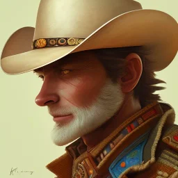 cowboy sherif face hat.intricate detail,.style by hayao miyazaki, by andrea bonelli,by Kilian Eng.