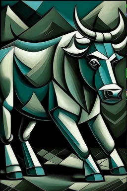 picasso schilderrij een stier abstract