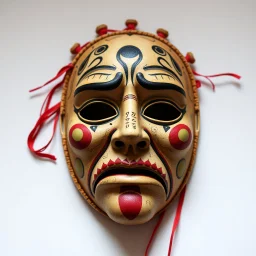 A Sad Decorated Mask.