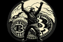 freedom fighter crypto degen bitcoin anarchist rising up