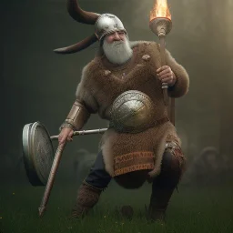 old viking fighting against a zombie, you can see fire in background, steam punk, realistic, made in octane, cinematic, ultra-realistic, extremely detailed octane rendering, 8K, VRAY Super Real ar 2:3, dof photorealistic futuristic 50mm lens hard lighting dark gray tintype photograph, realistic lighting, sepia color