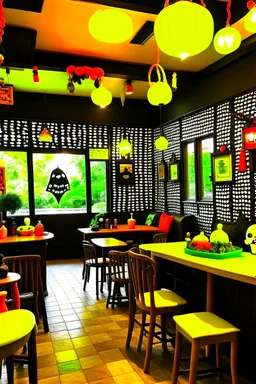 Halloween themed cafe