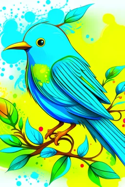a cheerful and colorful turako bird