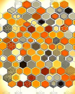 honeycombs geometric different sizes design layout