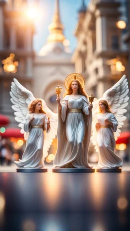 magazine cover, jubilee of god and the angels coming to the people,bokeh like f/0.8, tilt-shift lens 8k, high detail, smooth render, down-light, unreal engine, prize winning