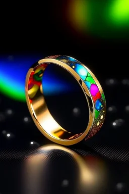 rainbow light space ring