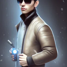 cute male mouse with the body of a human, wearing a leather jacket and sunglasses, pixar style, dramatic, dramatic lighting, volumetric lighting, hyperrealism, 8k, high quality, photorealistic, lot of details