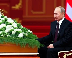 president Putin in coffin