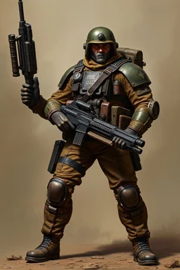 1950 mad heavy tech bad ass soldier photo concept character