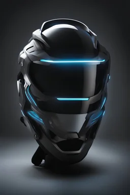 futuristic bike helmet in dark background