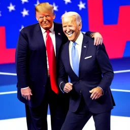 Trump and biden wrestling