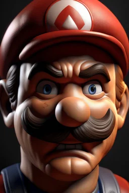 Photo realistic portrait of super mario.