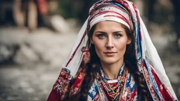 Balkan Traditionelle folk woman