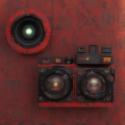 futuristic pinhole camera in Kente, rusted clocks lens, cinematic, scaffolding, african pattern symbols, engraved, cinema 4d, 3d render, corona renderer, 8k quality