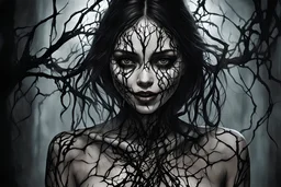 As the girl performed each step of the ritual in the darkness of her room, her body began to undergo unimaginable transformations. The malice in her smile intensified, and her eyes took on a sinister gleam. Her skin turned translucent, revealing a network of black veins that extended like roots beneath her epidermis.