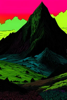 cerro de los 7 colores al estilo de van goth