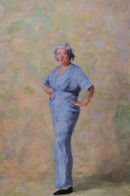 Full body portrait, painting, medium shot lady penry Williams