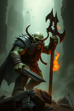 orc mafia boss grimdark realistic