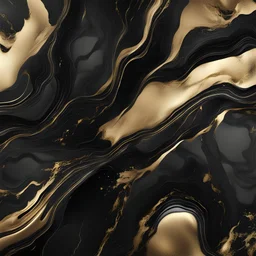 Hyper Realistic Black & Golden Abstract Marble Textures
